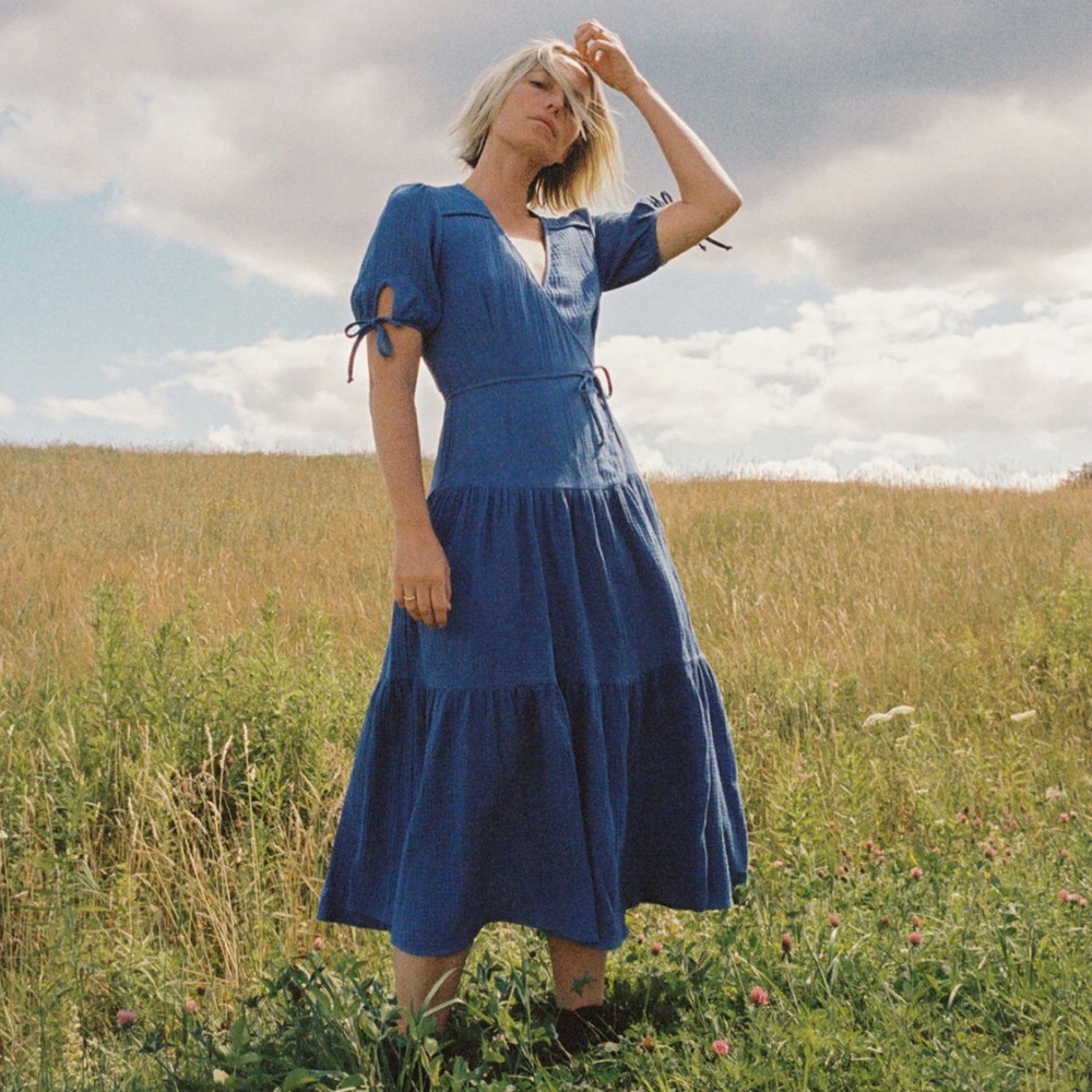 Christy Dawn Augusta Dress in Lapis Gauze